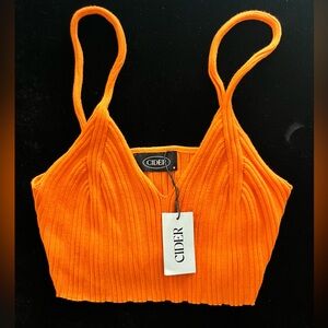 CIDER SOLID RIB KNIT TANK-TOP